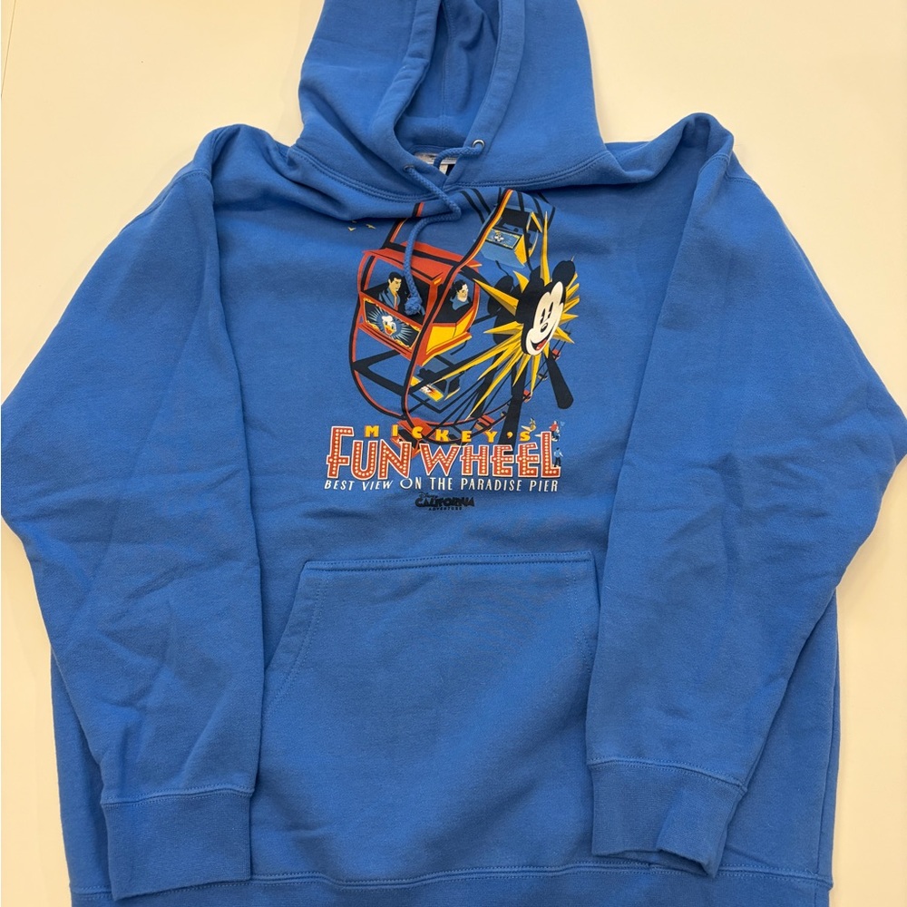 Disney Parks California Adventure Fun Wheel Hoodie Vintage XL